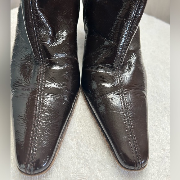 Aquatalia Brown Patent Leather ankle boot - Picture 5 of 12